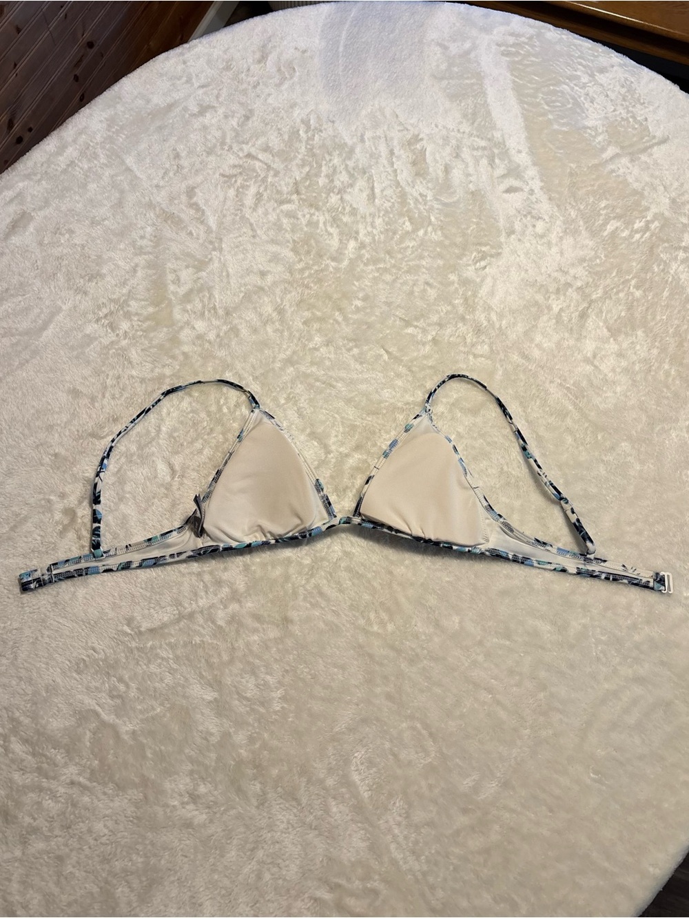 Aerie Blue Floral Print Bikini Top - Picture 4 of 14